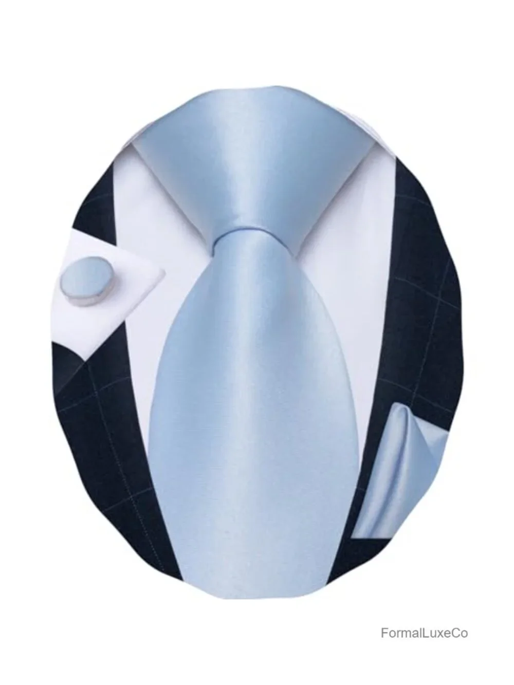 Mens Diamond Pattern Silk Necktie Set Gift Box